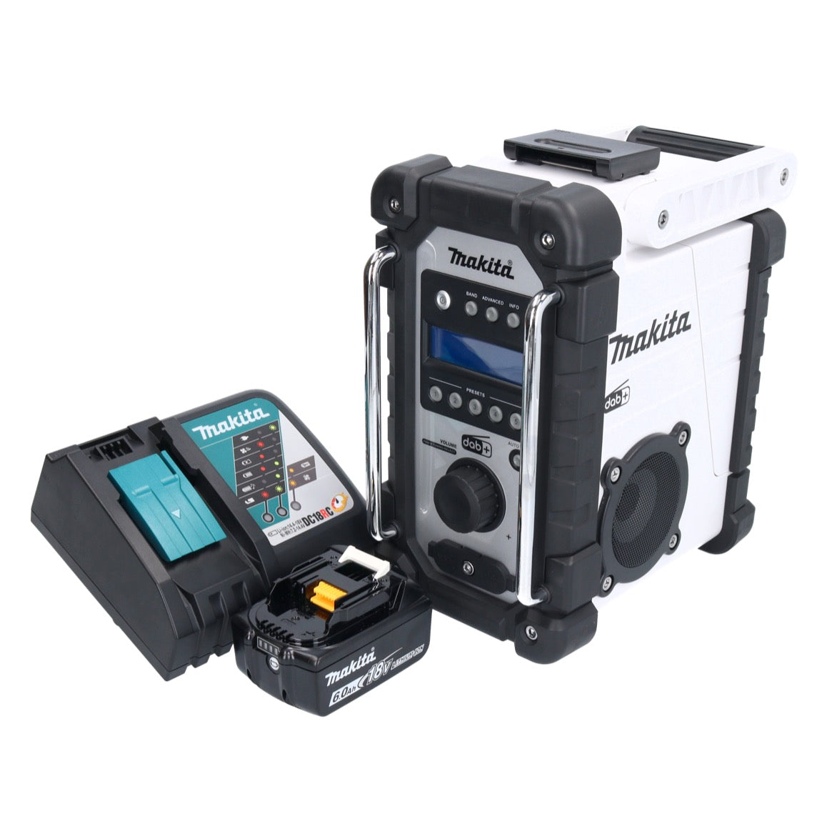 Makita DMR 110 RG1NW Akku Baustellenradio 12 V - 18 V IP64 DAB + 1x Akku 6,0 Ah + Ladegerät - Toolbrothers