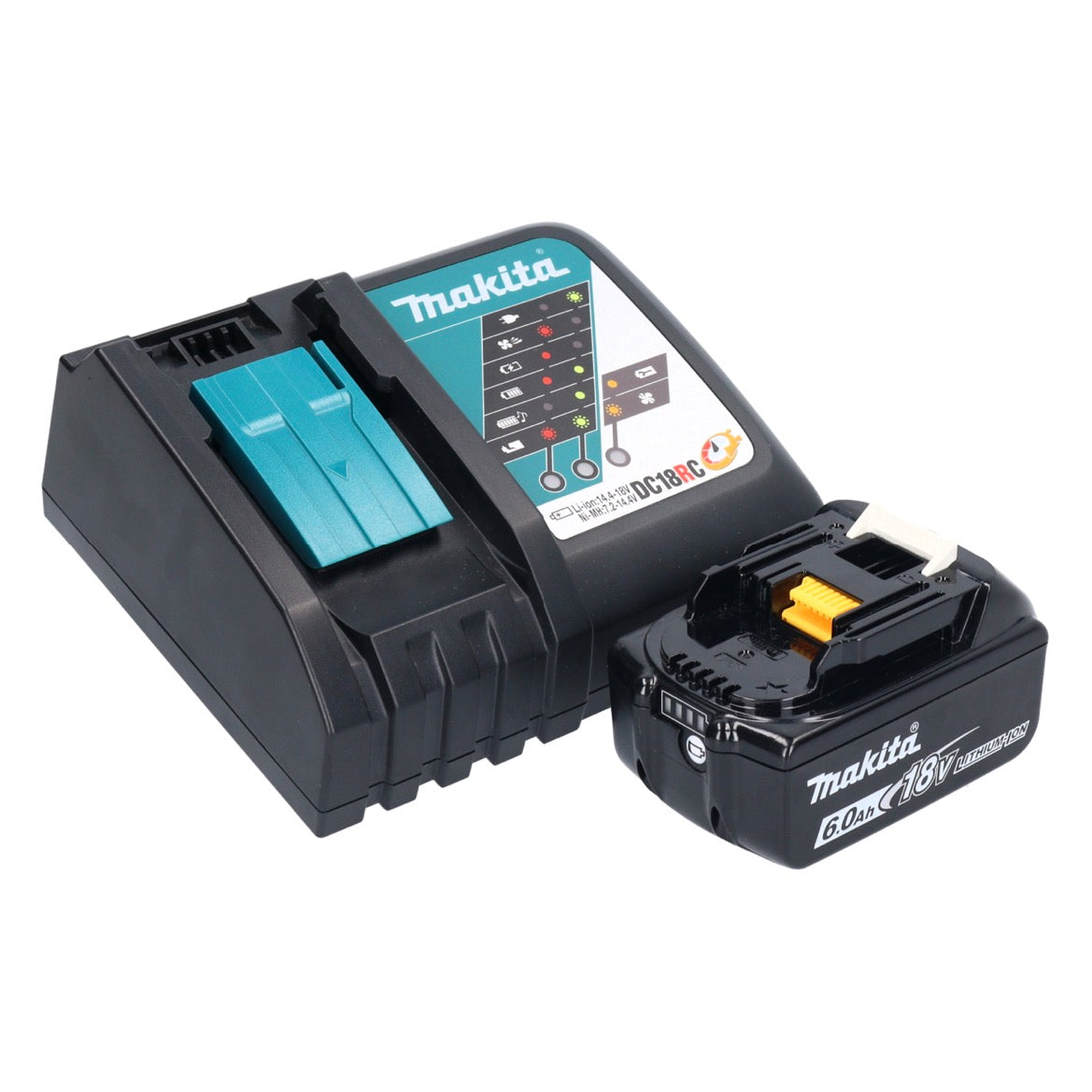 Makita DMR 110 RG1NW Akku Baustellenradio 12 V - 18 V IP64 DAB + 1x Akku 6,0 Ah + Ladegerät - Toolbrothers