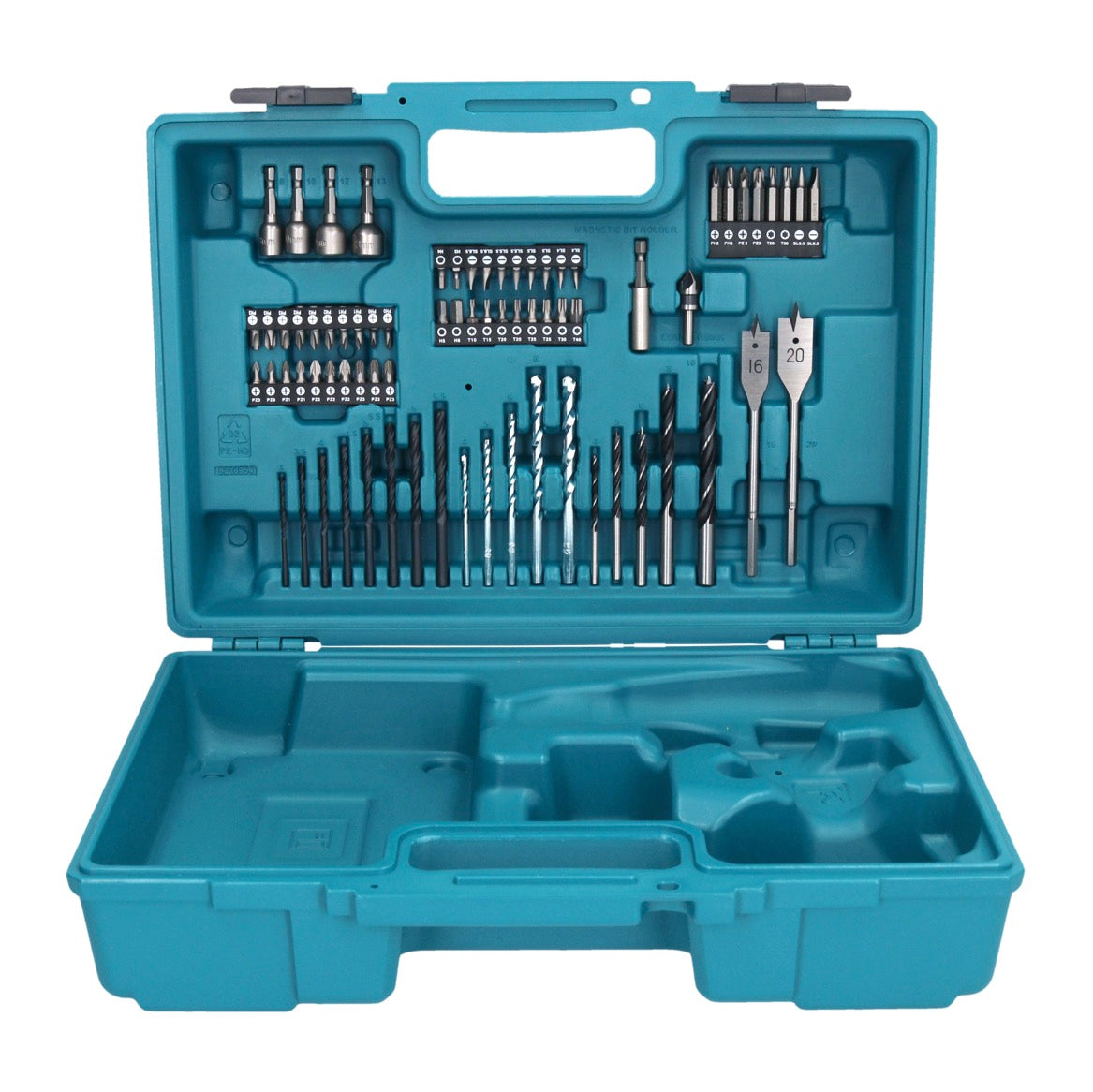 Makita DDF 484 RF1X1 perceuse-visseuse sans fil 18 V 54 Nm + 1x batterie 3,0 Ah + chargeur + jeu d'accessoires 74 pièces + mallette