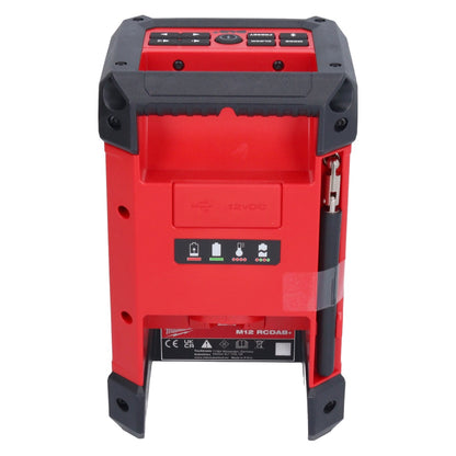 Milwaukee M12 RCDAB+-0 Radio à batterie DAB+ 12 V (4933472114) Solo - sans batterie, sans chargeur