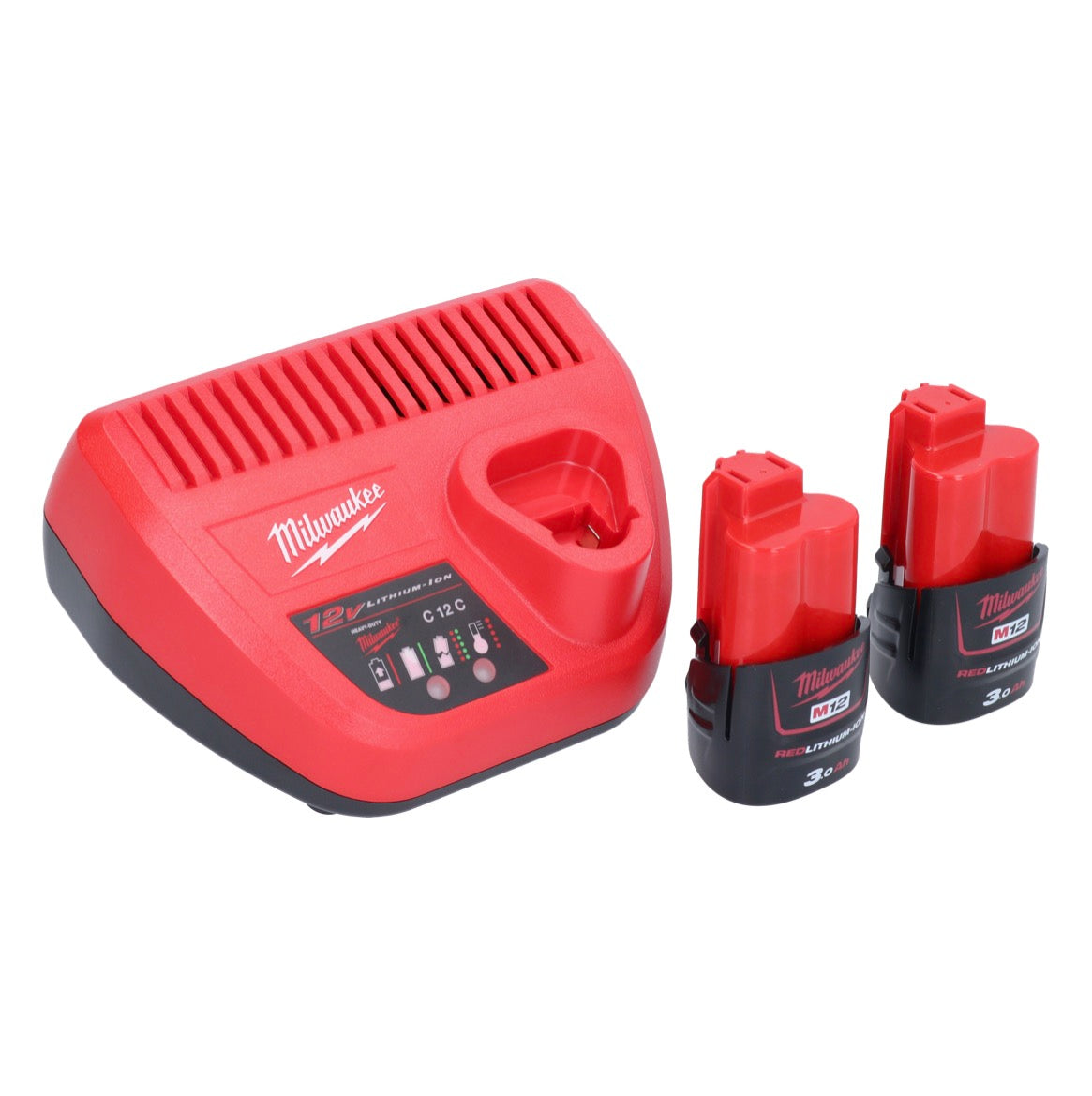 Milwaukee M12 RCDAB+-302 Akku Radio DAB+ 12 V + 2x Akku 3,0 Ah + Ladegerät