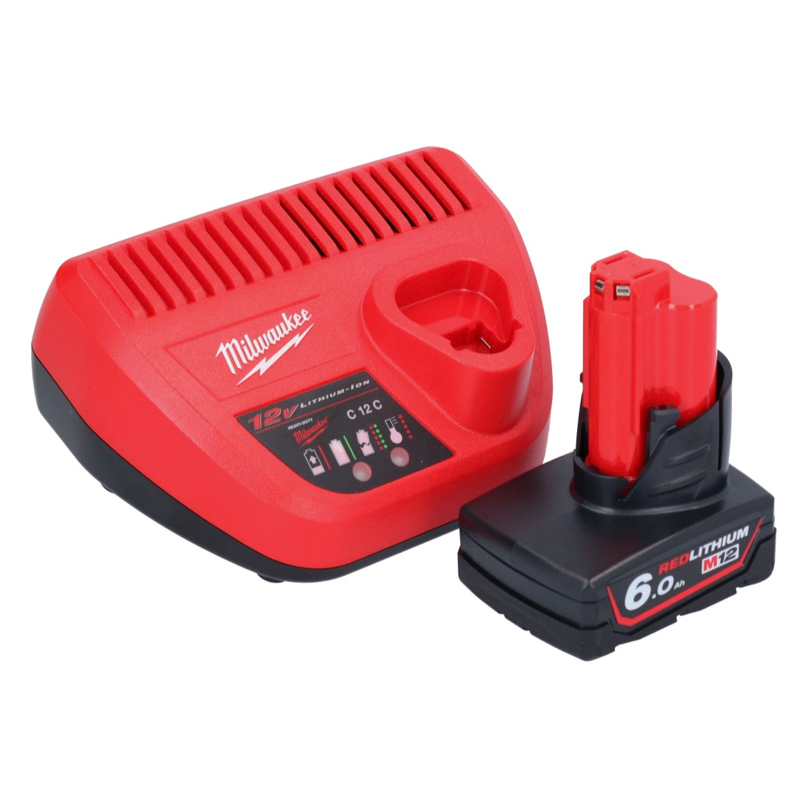 Milwaukee M12 RCDAB+-601 Akku Radio DAB+ 12 V + 1x Akku 6,0 Ah + Ladegerät