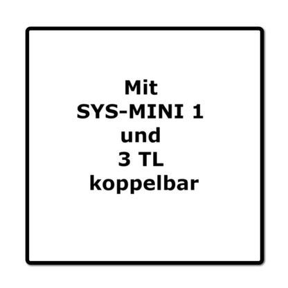 Festool T-LOC SYS MINI 1 TL TRA MINI Systainer 2 Stk. ( 2x 203813 ) Kleinteile Koffer transparenter Deckel koppelbar mit SYS-MINI 1 und 3 TL - Toolbrothers