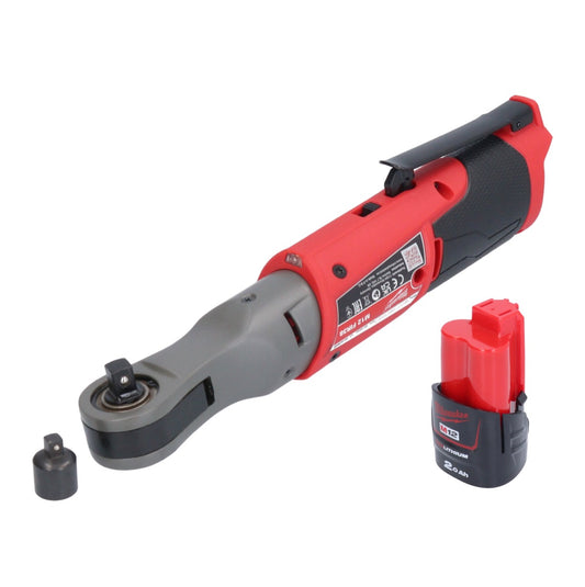 Cliquet à batterie Milwaukee M12 FIR38-201 12 V 75 Nm 3/8" 1/4" + 1x batterie 2,0 Ah - sans chargeur