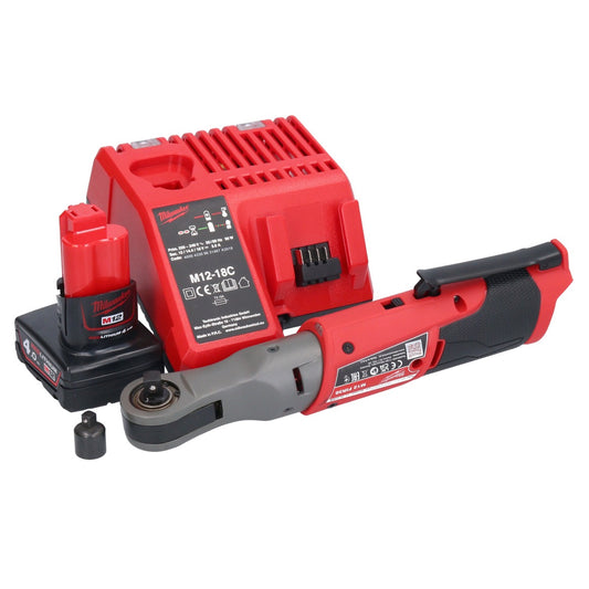 Milwaukee M12 FIR38-401 Akku Ratsche 12 V 75 Nm 3/8" 1/4" + 1x Akku 4,0 Ah + Ladegerät