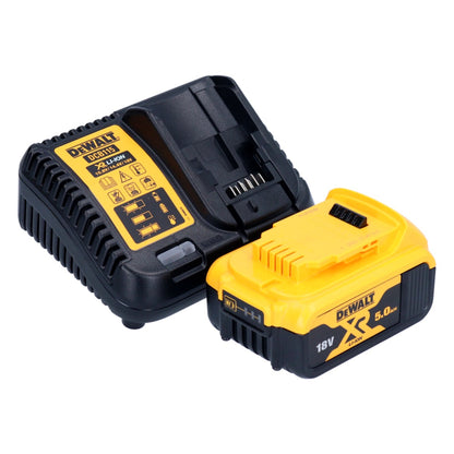 DeWalt DCW 210 P1 Akku Exzenterschleifer 18 V 125 mm Brushless + 1x Akku 5,0 Ah + Ladegerät - Toolbrothers