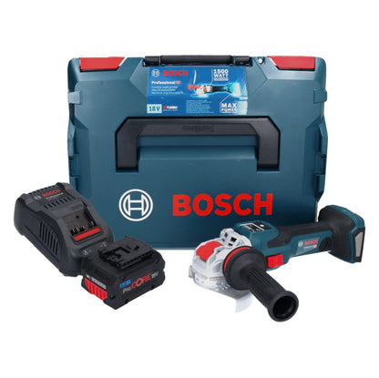 Meuleuse d'angle sur batterie Bosch GWX 18V-15 SC Professional 18 V 125 mm BITURBO X-LOCK + 1x batterie ProCORE 8,0 Ah + chargeur + L-BOXX