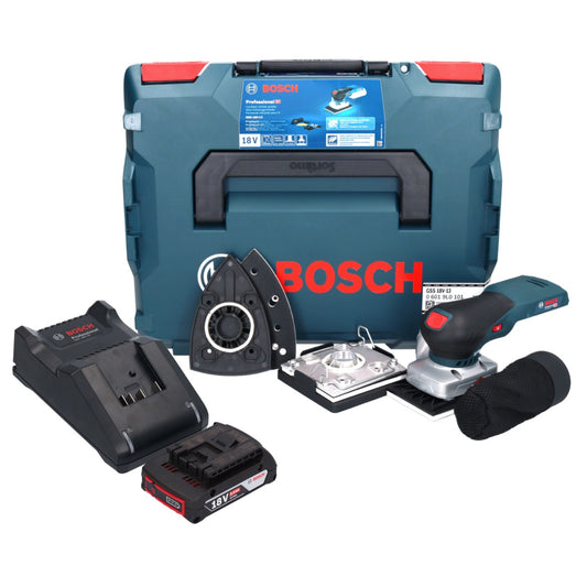 Ponceuse orbitale à batterie Bosch GSS 18V-13 18 V + 1x batterie 2,0 Ah + chargeur + L-BOXX