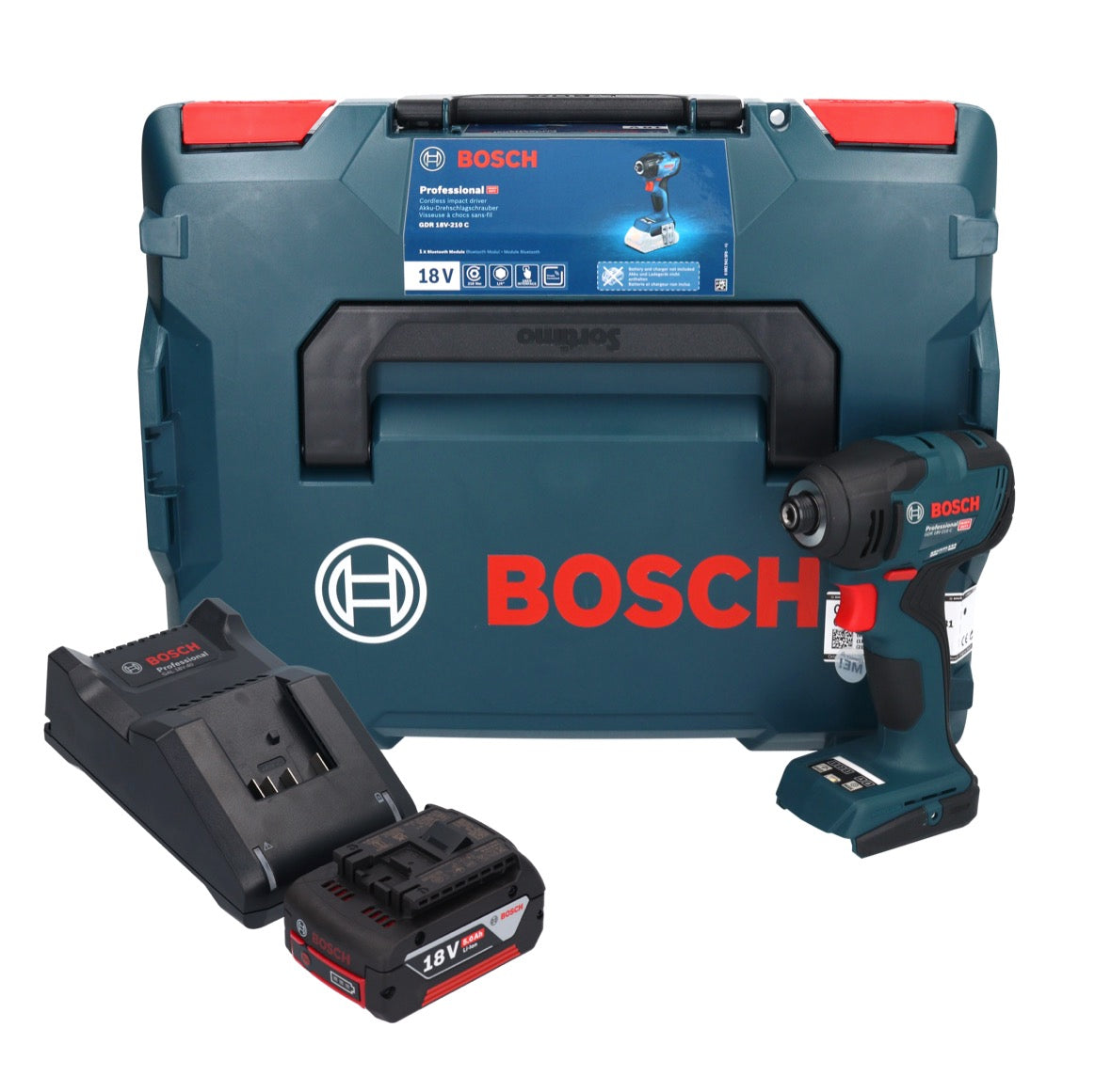 Bosch GDR 18V-210 C Professional Akku Drehschlagschrauber 18 V 210 Nm 1/4" + 1x Akku 5,0 Ah + Ladegerät + L-BOXX - Toolbrothers