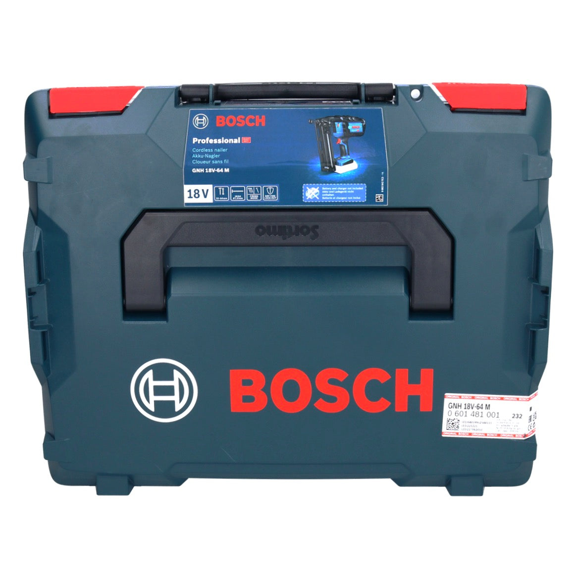 Bosch GNH 18V-64 M Professional Akku Nagler 18 V 64 mm ( 0601481003 ) + 2x ProCORE Akku 4,0 Ah + Ladegerät + L-BOXX - Toolbrothers