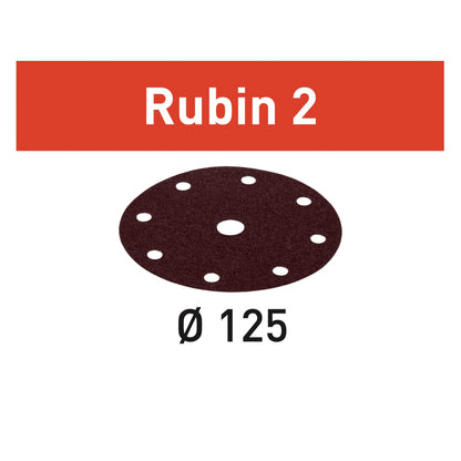 Festool Rubin 2 STF D125/8 P40 RU2/50 Schleifscheibe 125 mm P40 50 Stk. ( 499093 ) für RO 125, ES 125, ETS 125, ETSC 125, ETS EC 125, LEX 125 - Toolbrothers