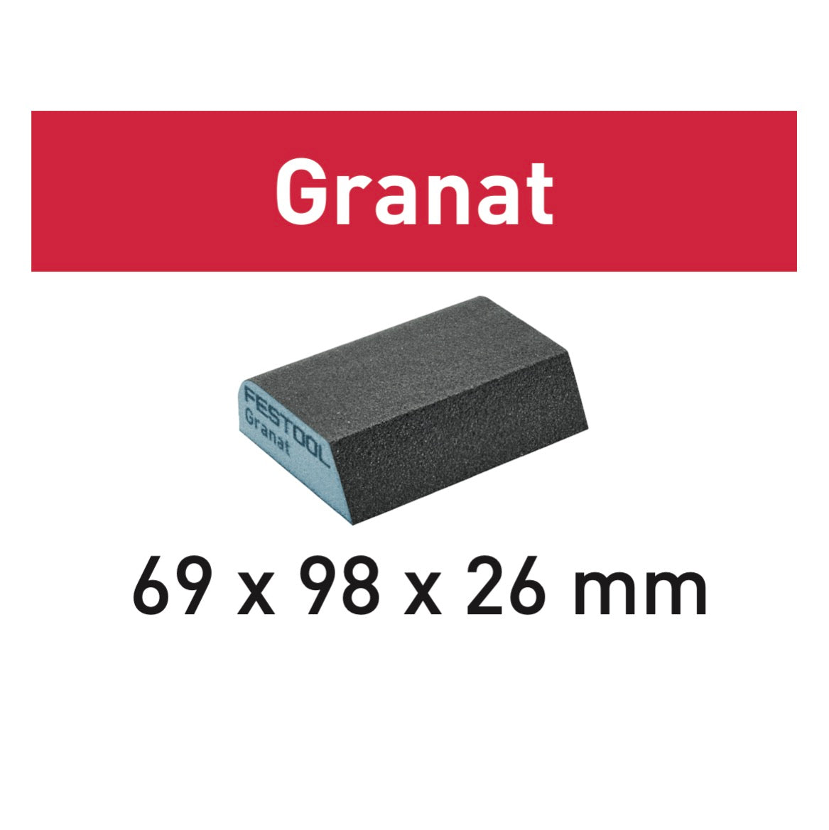 Festool Schleifblock Granat 69 x 98 x 26 mm 120 CO GR/6 Körnung 120 6 Stk. ( 201084 ) - Toolbrothers