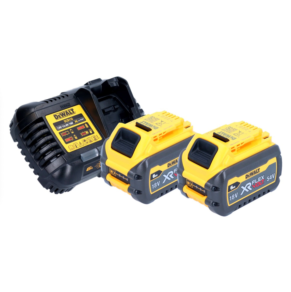 Kit de démarrage de batterie DeWalt 18 V 2x batterie DCB 546 6,0 Ah + chargeur rapide DCB 116 XR