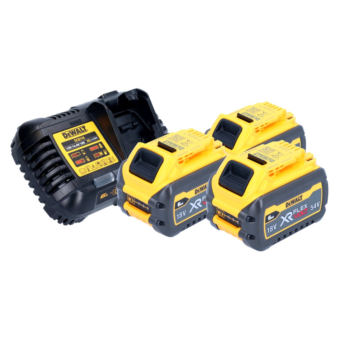 Kit de démarrage de batterie DeWalt 18 V 3x batterie DCB 546 6,0 Ah + chargeur rapide DCB 116 XR