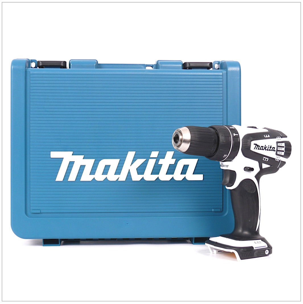 Makita DHP 456 ZK 18 V Li-Ion Akku Schlagbohrschrauber in Weiss inkl. Transportkoffer aus Kunststoff - Toolbrothers