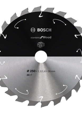 Bosch Professional Standard for Wood Kreissägeblatt 250 x 30 x 2,2 mm 24 Zähne ( 2608837727 ) - Toolbrothers