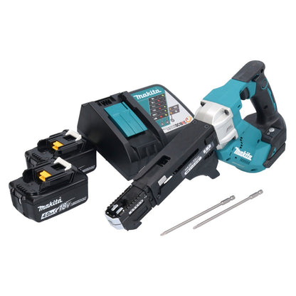 Makita DFR 551 RM Akku Magazinschrauber 18 V 25 - 55 mm Brushless + 2x Akku 4,0 Ah + Ladegerät - Toolbrothers