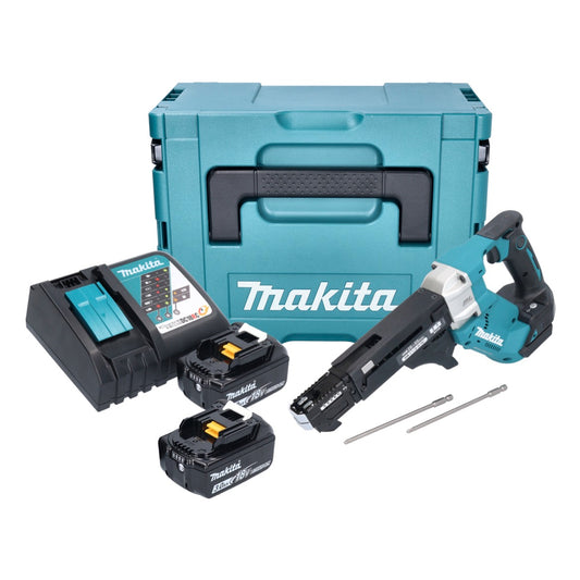 Makita DFR 551 RFJ Akku Magazinschrauber 18 V 25 - 55 mm Brushless + 2x Akku 3,0 Ah + Ladegerät + Makpac - Toolbrothers