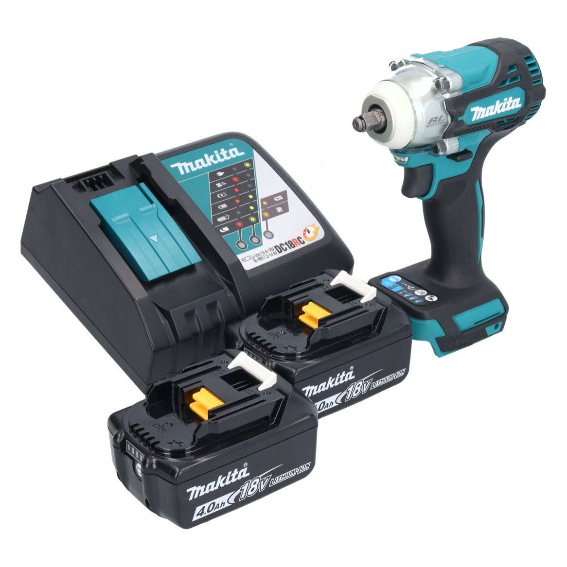 Makita DTW 302 RM Akku Schlagschrauber 18 V 300 Nm 3/8" Brushless + 2x Akku 4,0 Ah + Ladegerät - Toolbrothers