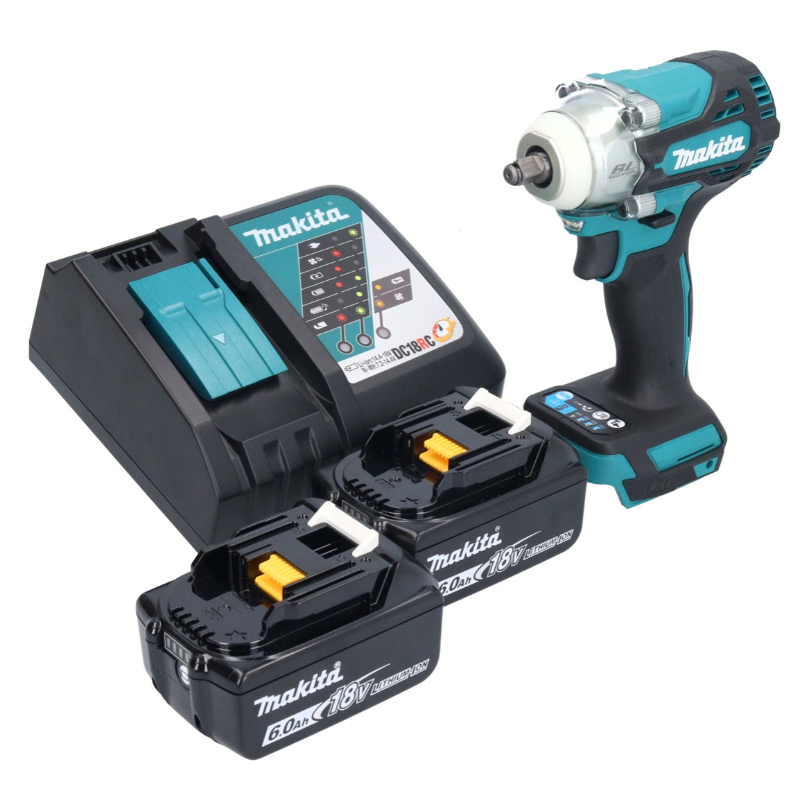 Makita DTW 302 RG Akku Schlagschrauber 18 V 300 Nm 3/8" Brushless + 2x Akku 6,0 Ah + Ladegerät - Toolbrothers