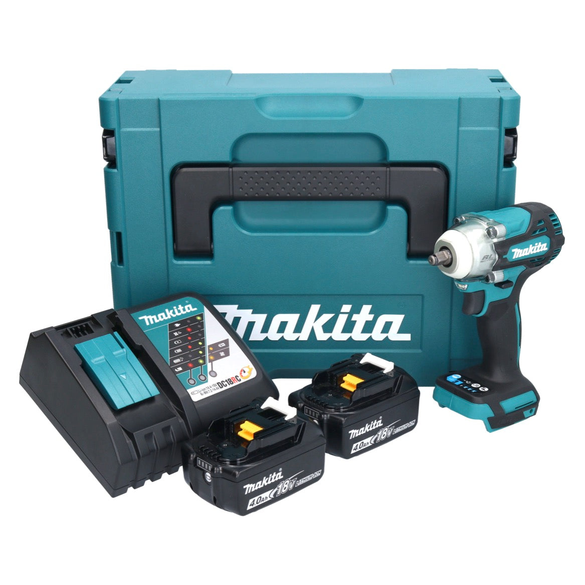 Makita DTW 302 RMJ Akku Schlagschrauber 18 V 300 Nm 3/8" Brushless + 2x Akku 4,0 Ah + Ladegerät + Makpac - Toolbrothers