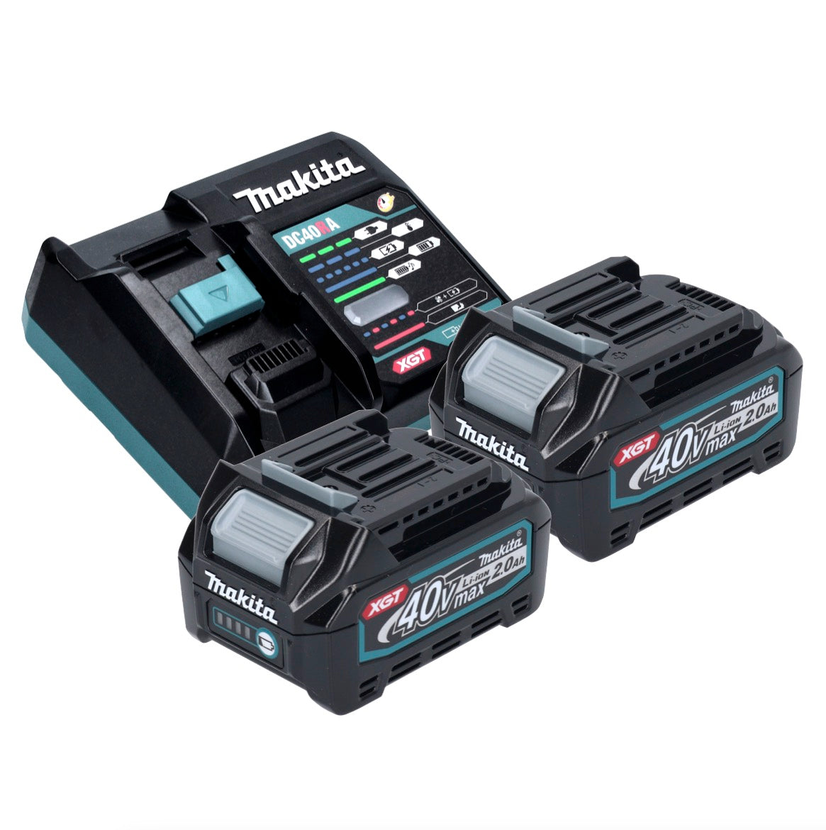 Makita ML003GA201 Projecteur de chantier LED à batterie 18 V / 40 V max 1100 lm + 2x batteries 2,0 Ah + chargeur