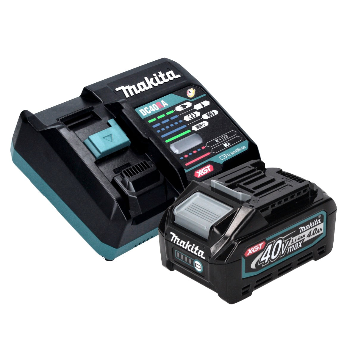 Makita ML003GM101 Projecteur de chantier LED à batterie 18 V / 40 V max 1100 lm + 1x batterie 4,0 Ah + chargeur