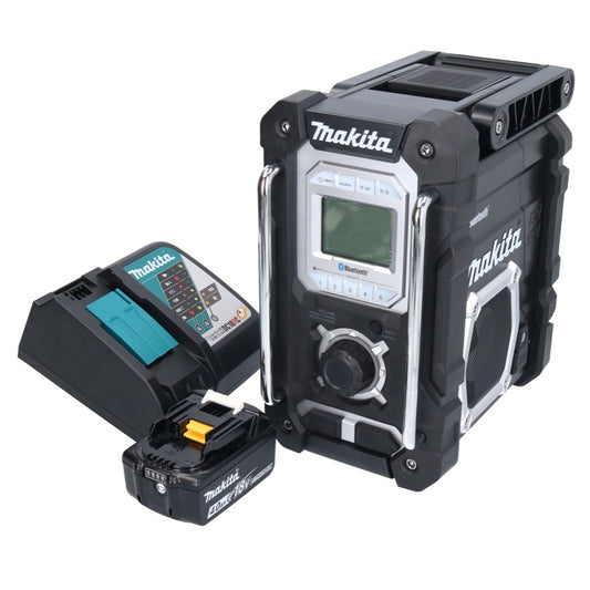 Makita DMR 108 RM1 Radio à batterie 10,8 V - 18 V Bluetooth IP64 + 1x batterie 4,0 Ah + chargeur