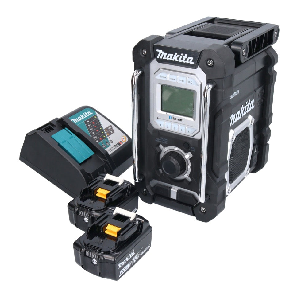 Makita DMR 108 RM Radio à batterie 10,8 V - 18 V Bluetooth IP64 + 2x batteries 4,0 Ah + chargeur