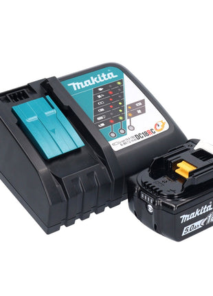 Makita DMR 108 RT1 Radio à batterie 10,8 V - 18 V Bluetooth IP64 + 1x batterie 5,0 Ah + chargeur