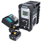 Makita DMR 108 RT batería radio 10,8 V - 18 V Bluetooth IP64 + 2x baterías 5,0 Ah + cargador