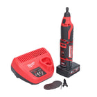 Outil rotatif à batterie Milwaukee C12 RT-401 12 V + 1x batterie 4,0 Ah + chargeur