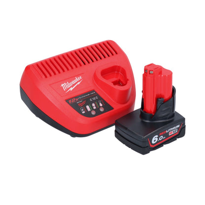 Outil rotatif à batterie Milwaukee C12 RT-601 12 V + 1x batterie 6,0 Ah + chargeur