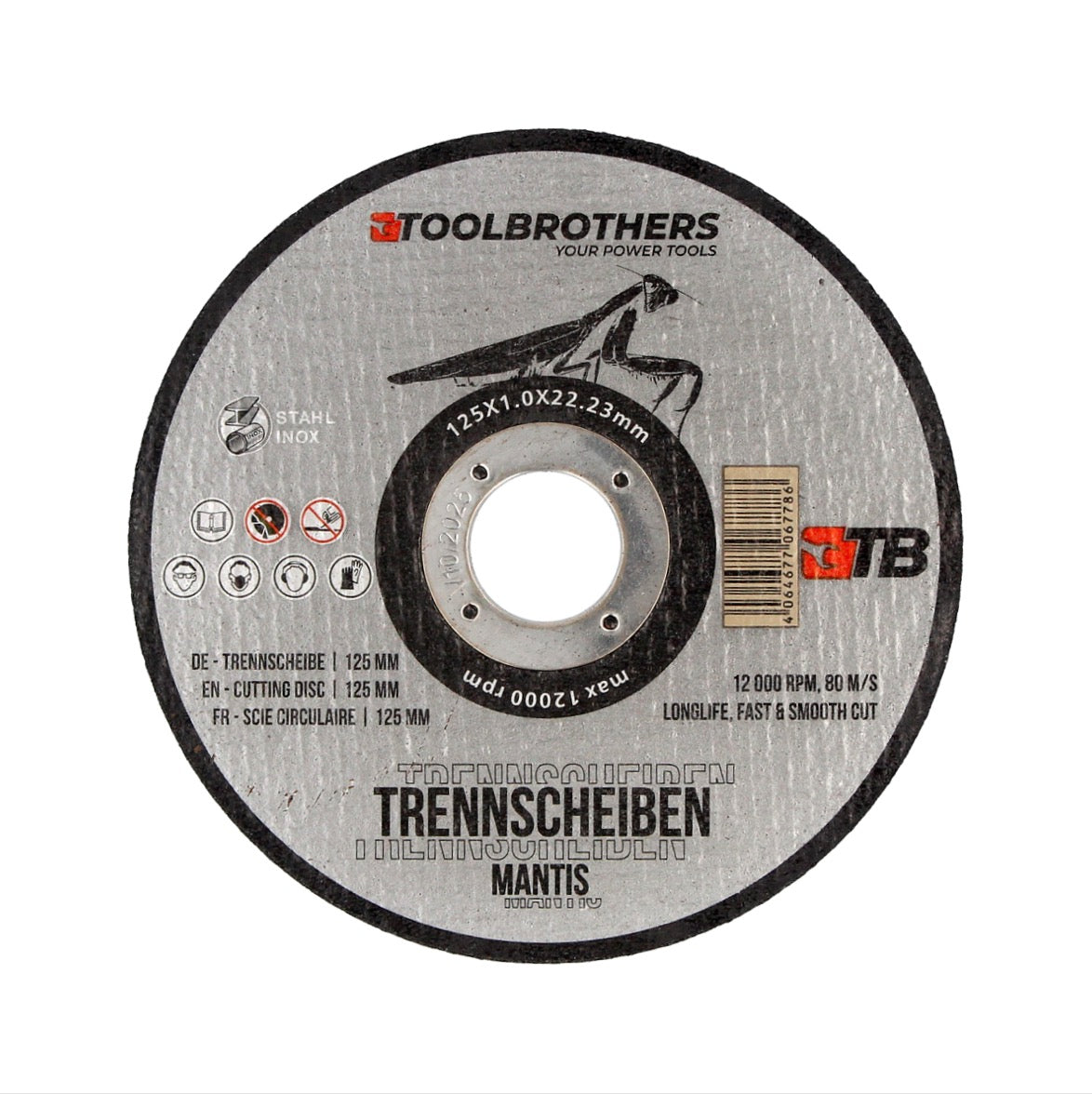 Metabo W 18 L 9-125 Quick Akku Winkelschleifer 18 V 125 mm ( 602249840 ) + metaBOX + Toolbrothers MANTIS Trennscheiben- Set - ohne Akku, ohne Ladegerät - Toolbrothers