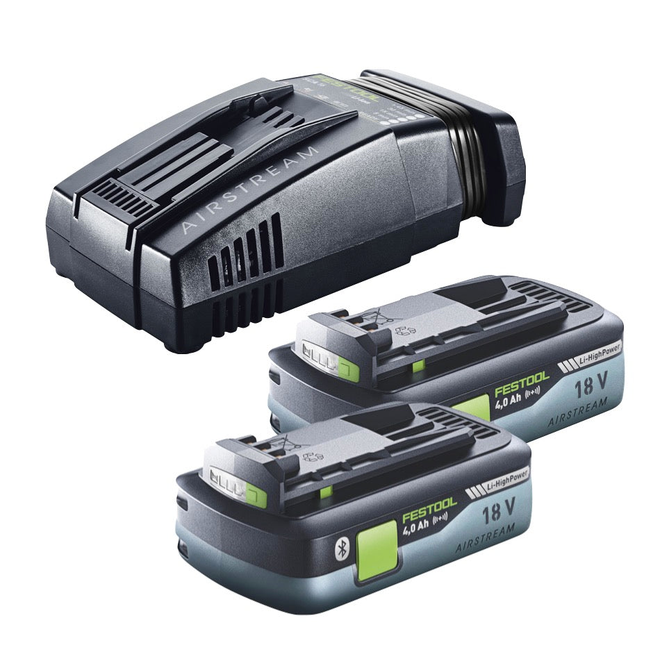 Festool Energie Set 2x BP 18 Li 4,0Ah HPC-ASI Akkupack 18V 4,0Ah HighPower ( 2x 205034 ) + SCA 16 Schnellladegerät 10,8 V - 18 V ( 576953 ) + Systainer - Toolbrothers