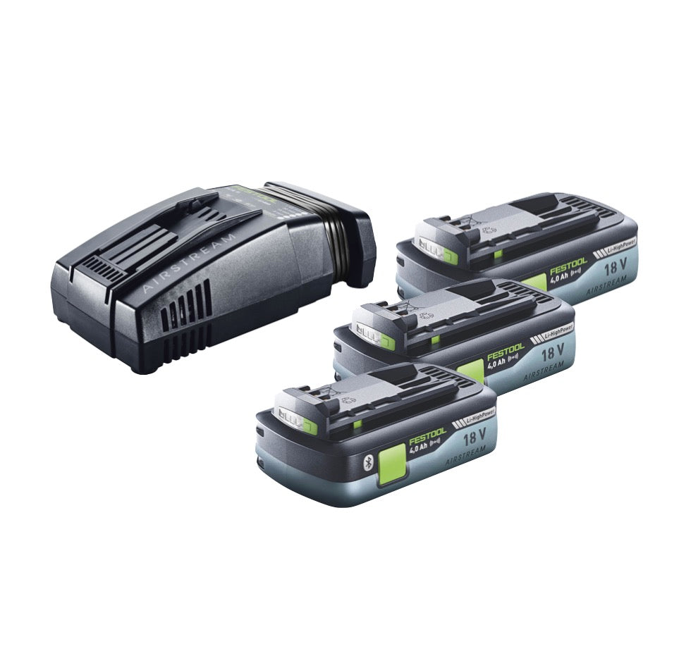 Festool Energie Set 3x BP 18 Li 4,0 Ah HPC-ASI Akkupack 18V 4,0 Ah HighPower ( 3x 205034 ) + SCA 16 Schnellladegerät 10,8 V - 18 V ( 576953 ) + Systainer - Toolbrothers