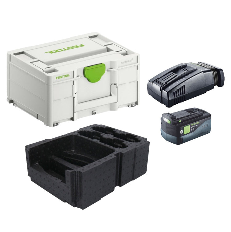 Festool Energie Set 1x BP 18 Li 5,0 ASI EU Akkupack 18 V 5,0 Ah ( 577660 ) + SCA 16 Schnellladegerät 10,8 V - 18 V ( 576953 ) + Systainer - Toolbrothers