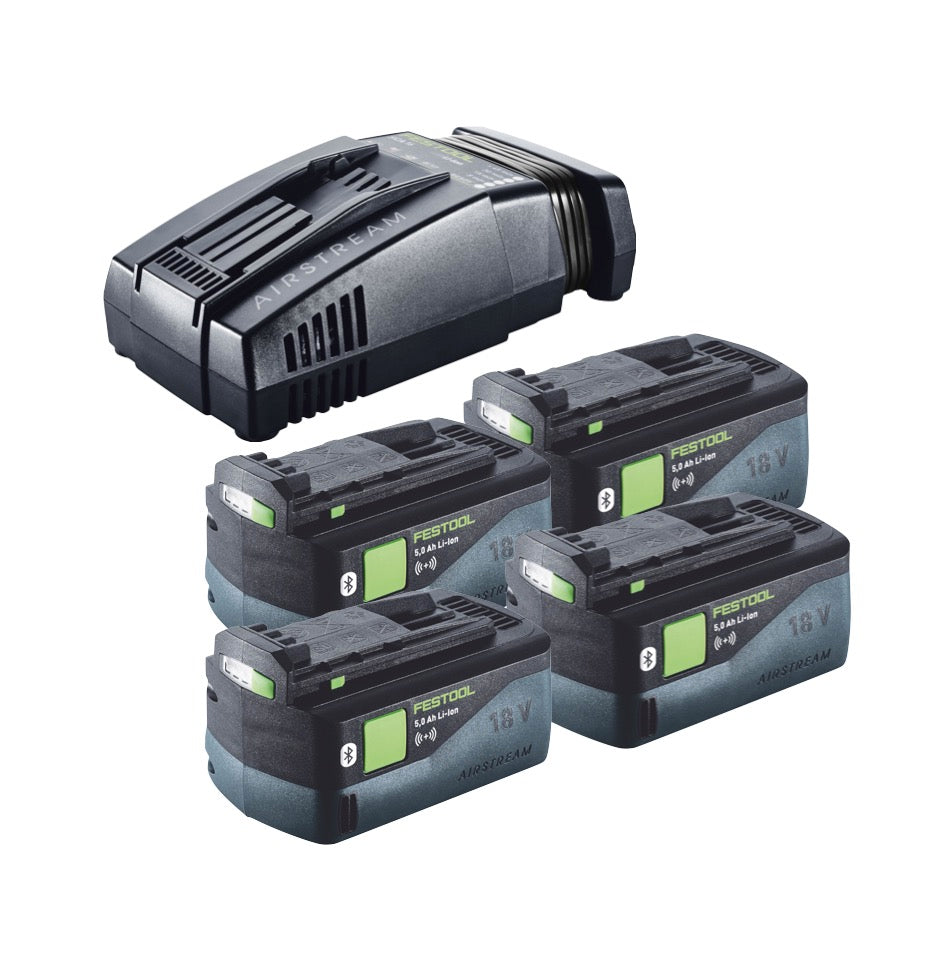 Festool Energie Set 4x BP 18 Li 5,0 ASI EU Akkupack 18 V 5,0 Ah ( 4x 577660 ) + SCA 16 Schnellladegerät 10,8 V - 18 V ( 576953 ) + Systainer - Toolbrothers