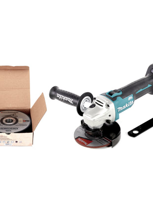 Makita DGA 506 Z Meuleuse d'angle sans fil 18 V 125 mm brushless solo + jeu de disques à tronçonner Toolbrothers MANTIS - sans batterie, sans chargeur