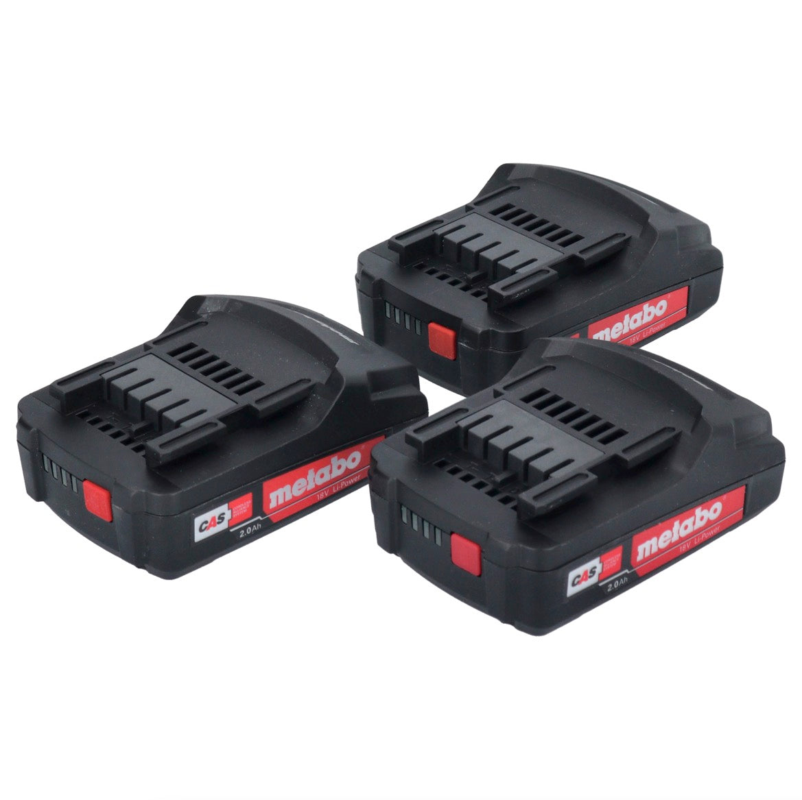 Metabo Akku Set 3x Li-Power Akkupack 18 V 2,0 Ah CAS Li-Ion Akku ( 3x 625596000 ) mit Ladestandsanzeige - Toolbrothers