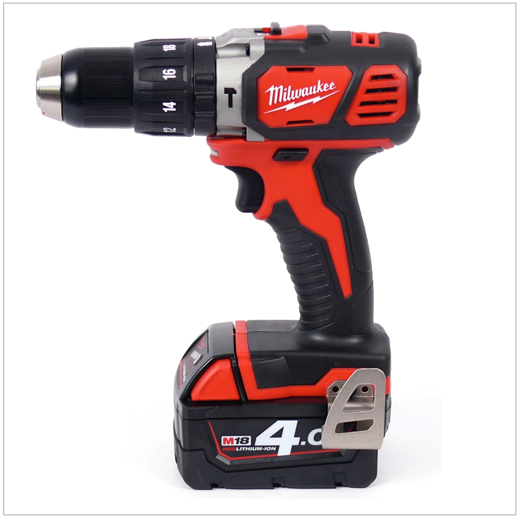 Milwaukee M18 BPD 402 C Akku Schlagbohrschrauber 18V 60Nm + 2x Akkus 4,0Ah + Ladegerät im Transportkoffer - Toolbrothers