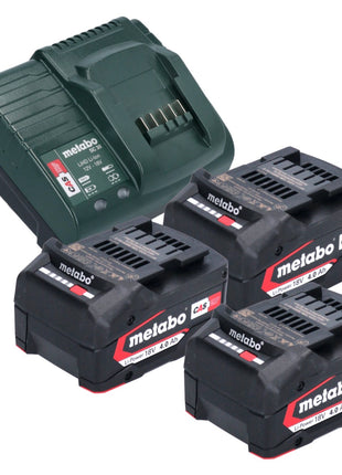 Metabo Basic Set 3x batterie Li-Power 18 V 4,0 Ah + chargeur Metabo SC 30 12 - 18 V