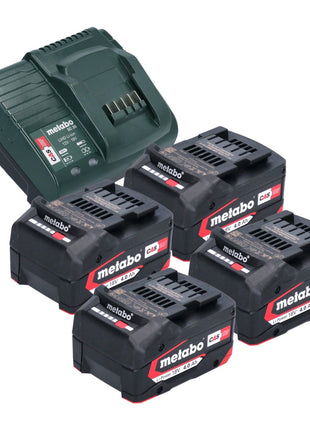 Metabo Basic Set 4x batterie Li-Power 18 V 4,0 Ah + chargeur Metabo SC 30 12 - 18 V