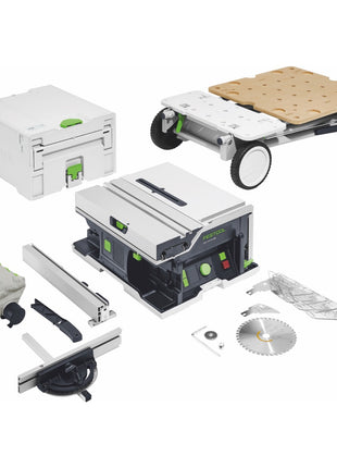 Festool CSC SYS 50 EBI-Basic set scie sur table à batterie 36 V (2x 18 V) (577371) 168 mm sans balais + châssis de base - sans batterie, sans chargeur