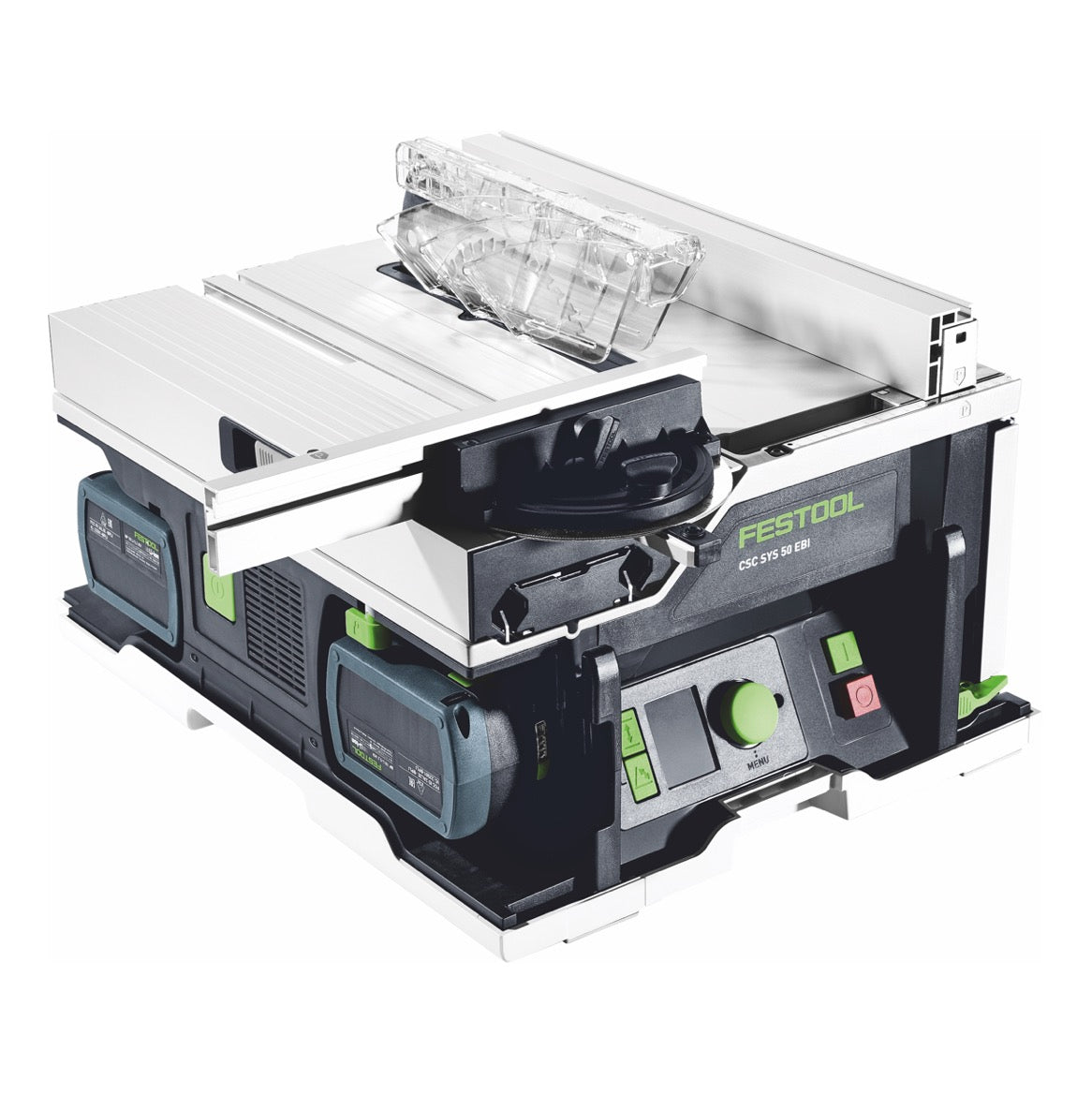 Festool CSC SYS 50 EBI-Basic set scie sur table à batterie 36 V (2x 18 V) (577371) 168 mm sans balais + châssis de base - sans batterie, sans chargeur