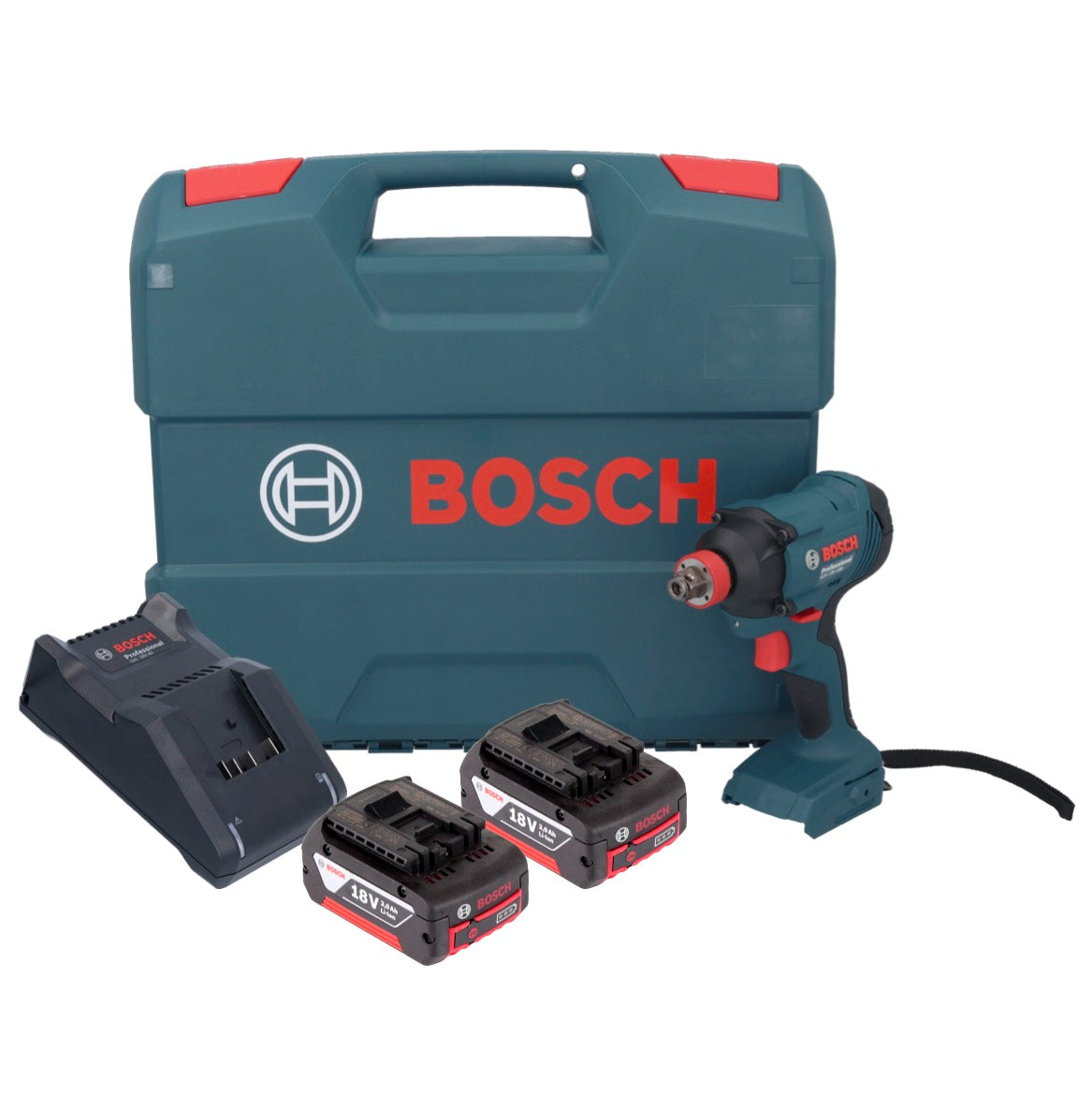 Clé à chocs rotative sans fil Bosch GDX 18V-180 18 V 180 Nm 1/2" + 2x batteries 3,0 Ah + chargeur + mallette en L