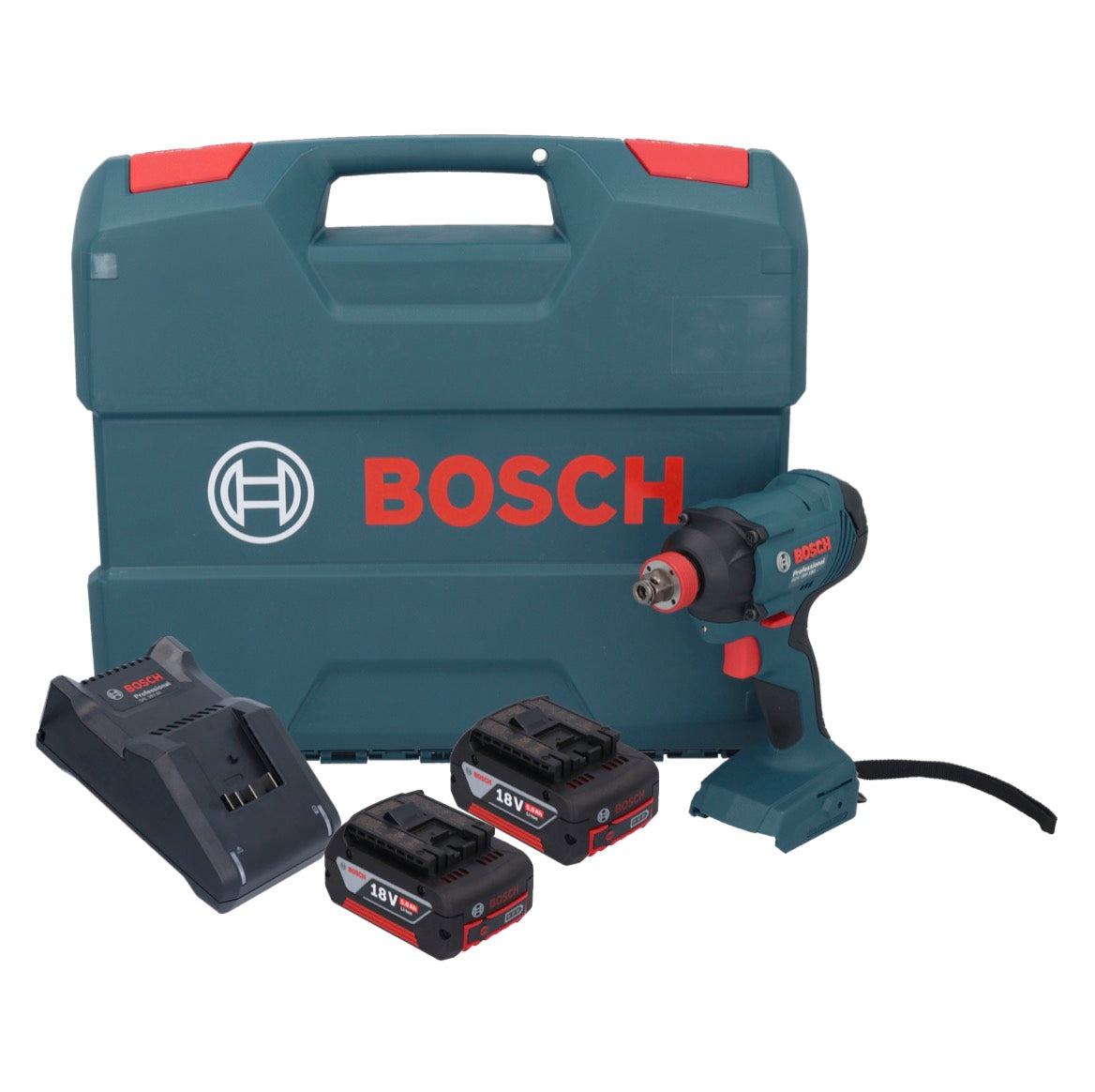 Bosch GDX 18V-180 Akku Drehschlagschrauber 18 V 180 Nm 1/2" + 2x Akku 5,0 Ah + Ladegerät + L-Case - Toolbrothers