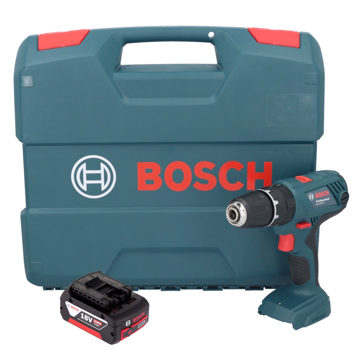 Perceuse à percussion sans fil Bosch GSB 18V-21 18 V 55 Nm + 1x batterie 4,0 Ah + mallette en L - sans chargeur