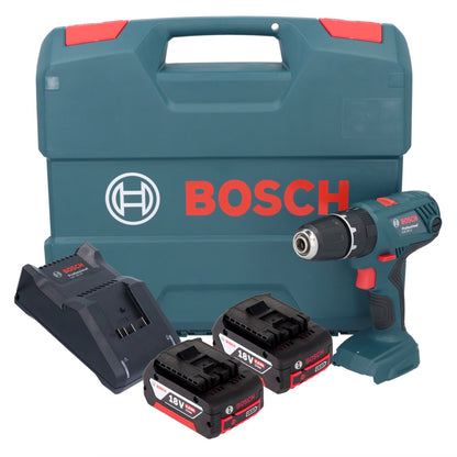 Perceuse à percussion sans fil Bosch GSB 18V-21 18 V 55 Nm + 2x batteries 6,0 Ah + chargeur + mallette en L