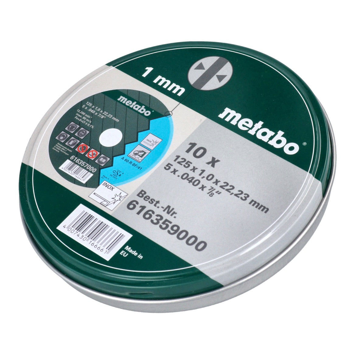 Metabo TF41 Trennscheibe Inox SP 125 x 1,0 x 22,23 mm 10 Stk. ( 616359000 ) - Toolbrothers